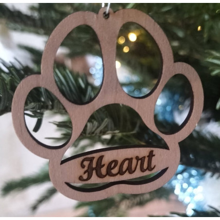 Décoration patte chien personnalisée en bois 6 cm – Anthenais