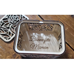 La Boîte aux Roses –Coffret bois personnalisé gravé au laser